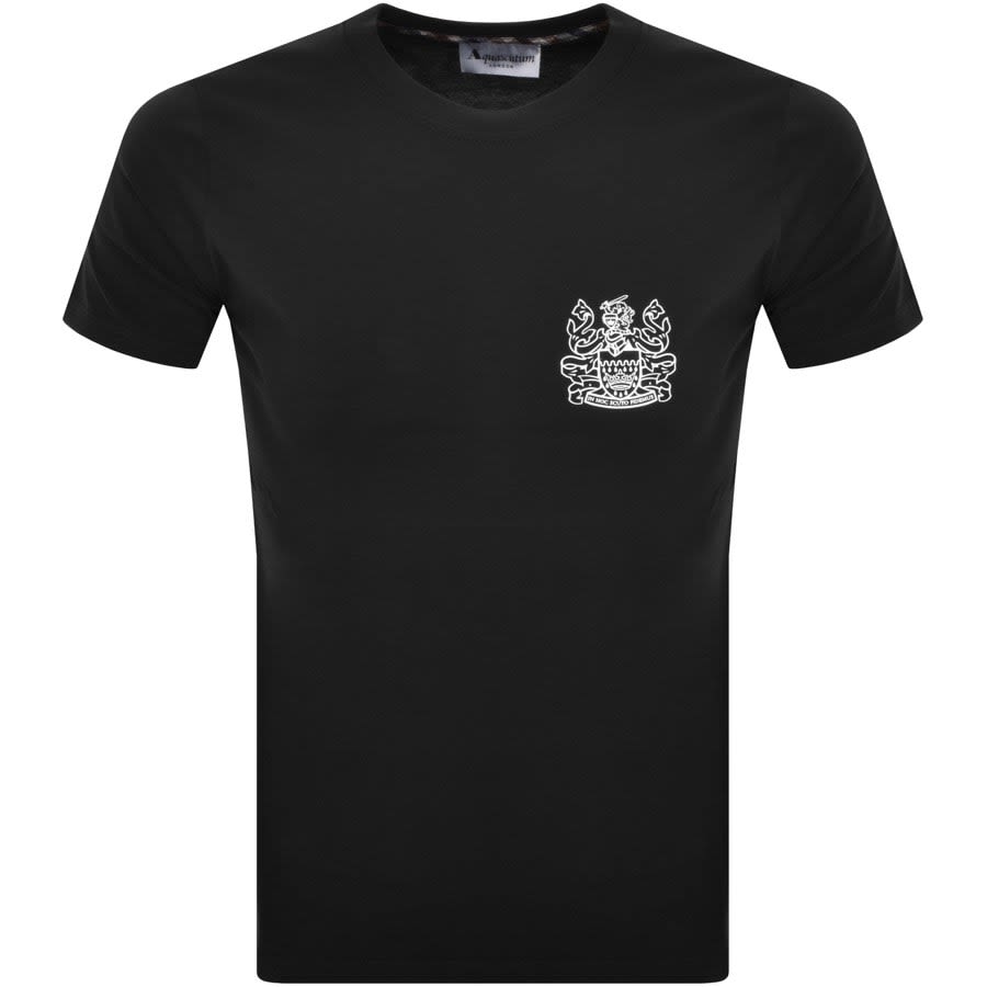 Aquascutum Logo T Shirt Black | Mainline Menswear x